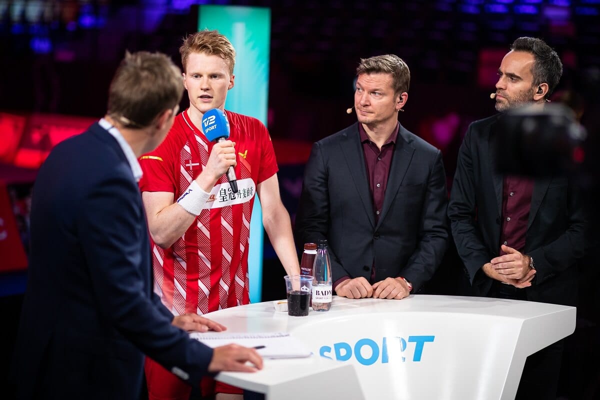 TV 2 SPORT - studie - tv - Jim Laugesen - Joachim Fischer - Morten Ankerdal - Anders Antonsen - Denmark Open - Odense