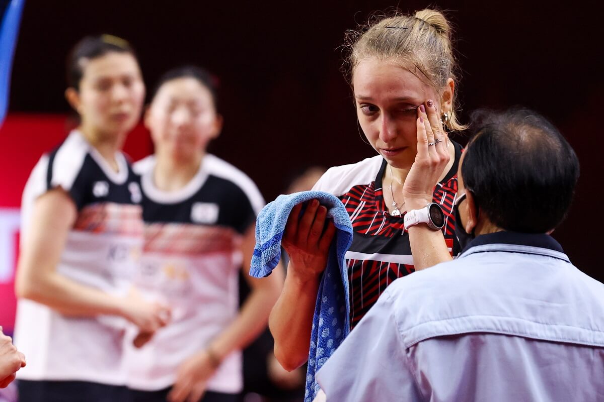 Toyota Thailand Open 2021 - Øjenskade - øje skade - Sara Thygesen - VICTOR