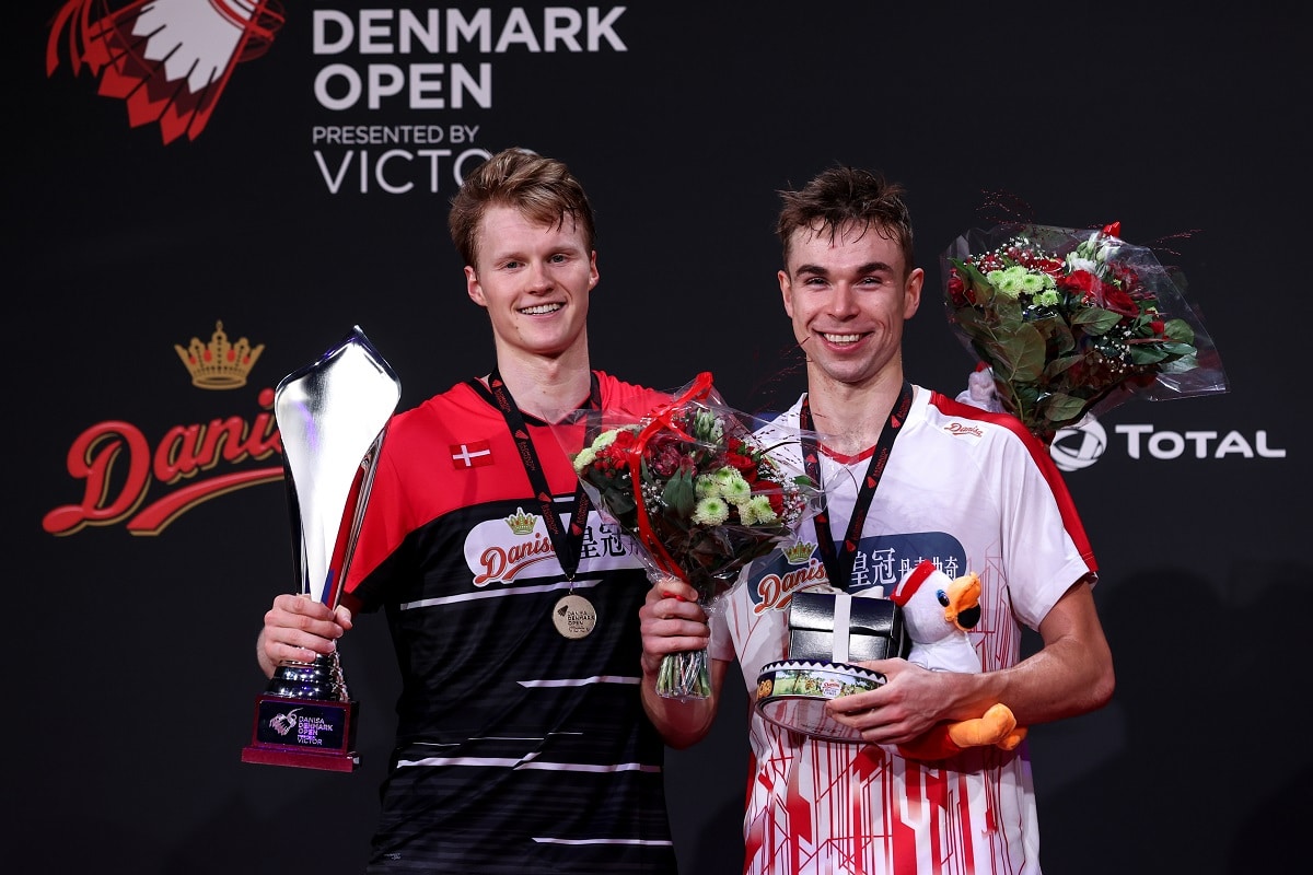 Badmintonphoto - Anders Antonsen - Gemke - præmie - glæde - oplevelse - sejr - medaljer - trofæ - Denmark Open 2020