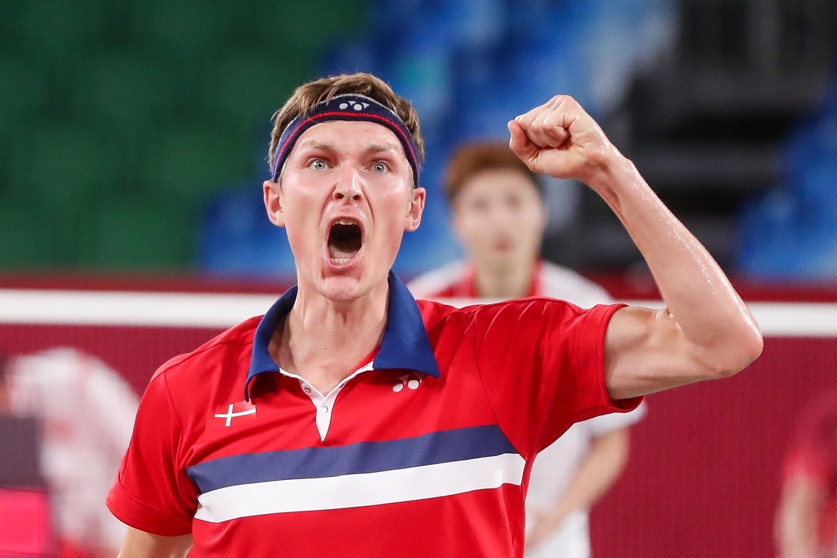 Badmintonphoto - Viktor Axelsen - Glæde - OL - Olympics - Tokyo 2020 - 2021 - styrke