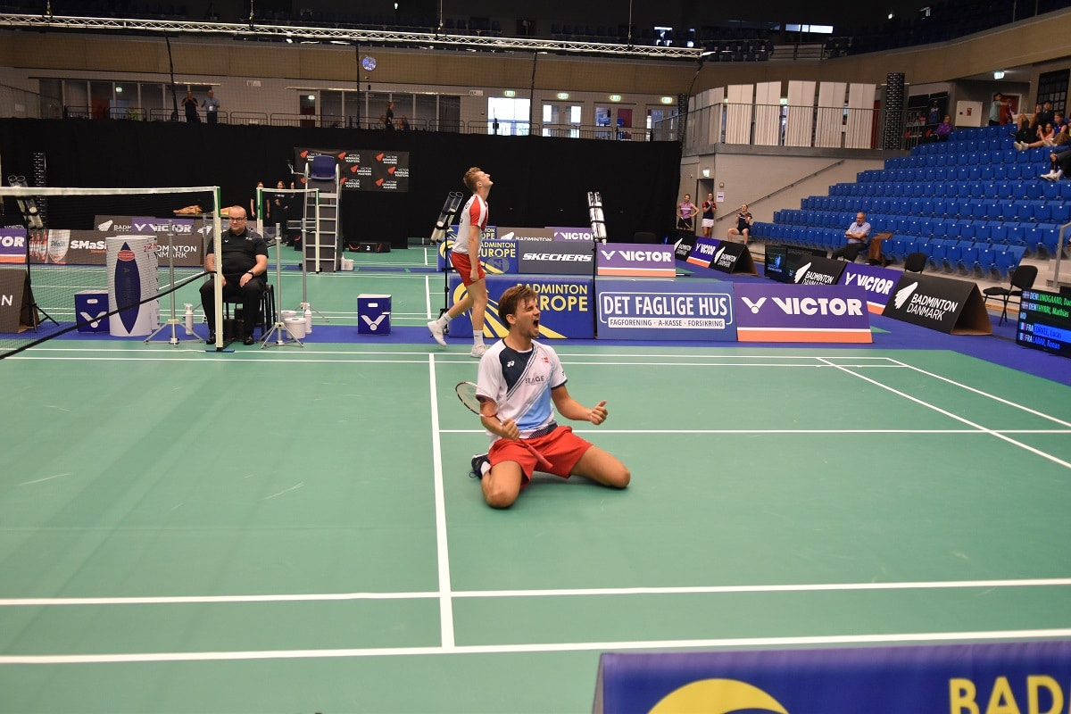 Daniel Lundgaard -Mathias Thyrri - Preben Dan - VICTOR DENMARK MASTERS - Glæde - finale - Badminton Europe