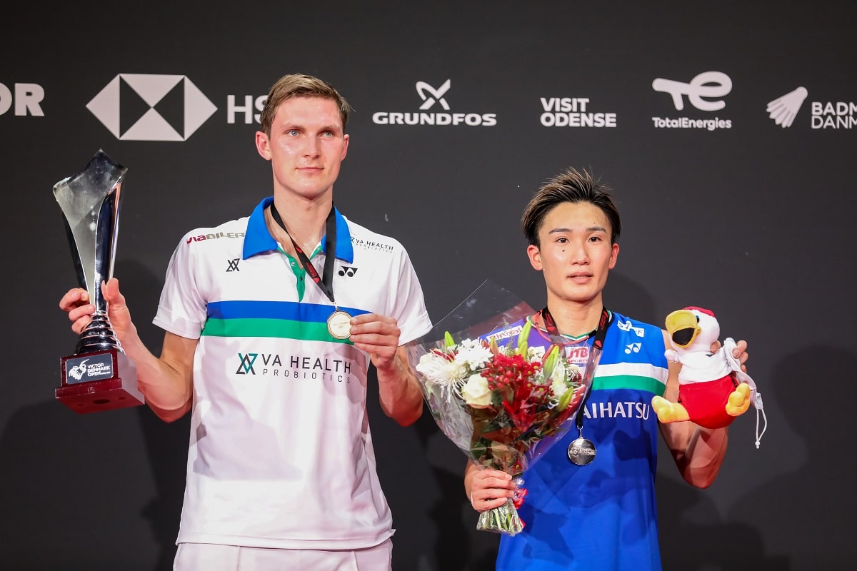 Viktor Axelsen, VICTOR DENMARK OPEN, Vinder - Momota - præmier - podie - podium - medaljer - præmiepodie - Odense