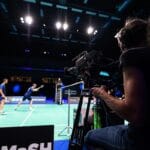 Livestream - kamera - TV - Live - produktion - producer - lyd - setup - sending - sender Esbjerg, Denmark - August 13: RSL DM Badminton 2021 at Blue Water Dokken on August 13, 2021 in Esbjerg, Denmark. (Photo by Allan Hogholm)