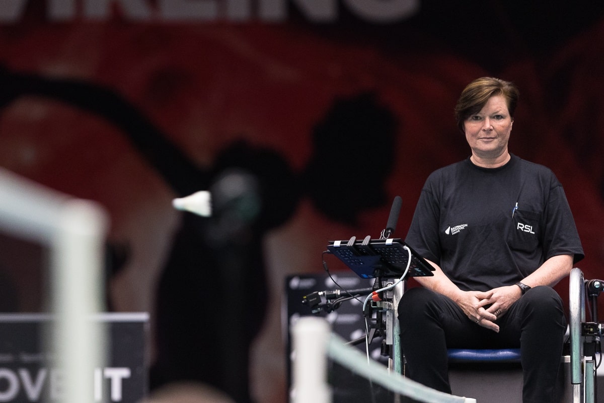 Heidi Marott - dommer - badmintondommer - referee - dom - dømme - Final 4 - Final4 - Guldkampen - Brøndby Hallen - Allan Høgholm