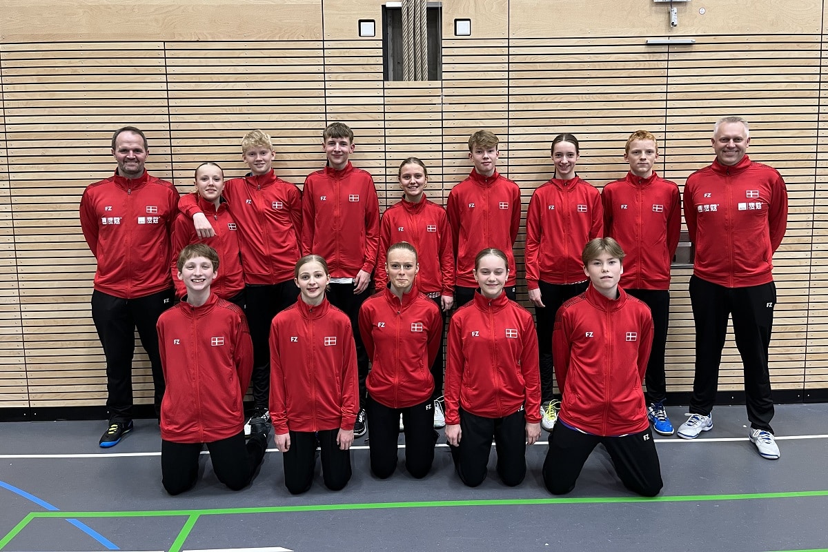 U15 8 Nations-holdet fra 2023. Foto: Badminton Danmark