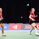 Maria Højlund Tommerup og Sofie Røjkjær, UVM, Danmark mod Slovakiet, Foto: Badmintonphoto