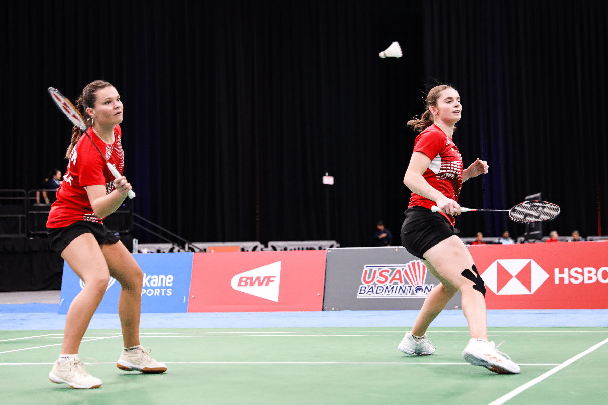 Maria Højlund Tommerup og Sofie Røjkjær, UVM, Danmark mod Slovakiet, Foto: Badmintonphoto